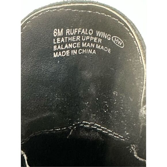 Aerosoles Ruffalo Wing Lace Up Suede Leather Heeled Heelrest Ankle Boots Black 6 - Picture 4 of 13